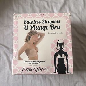 Backless strapless U Plunge Bra